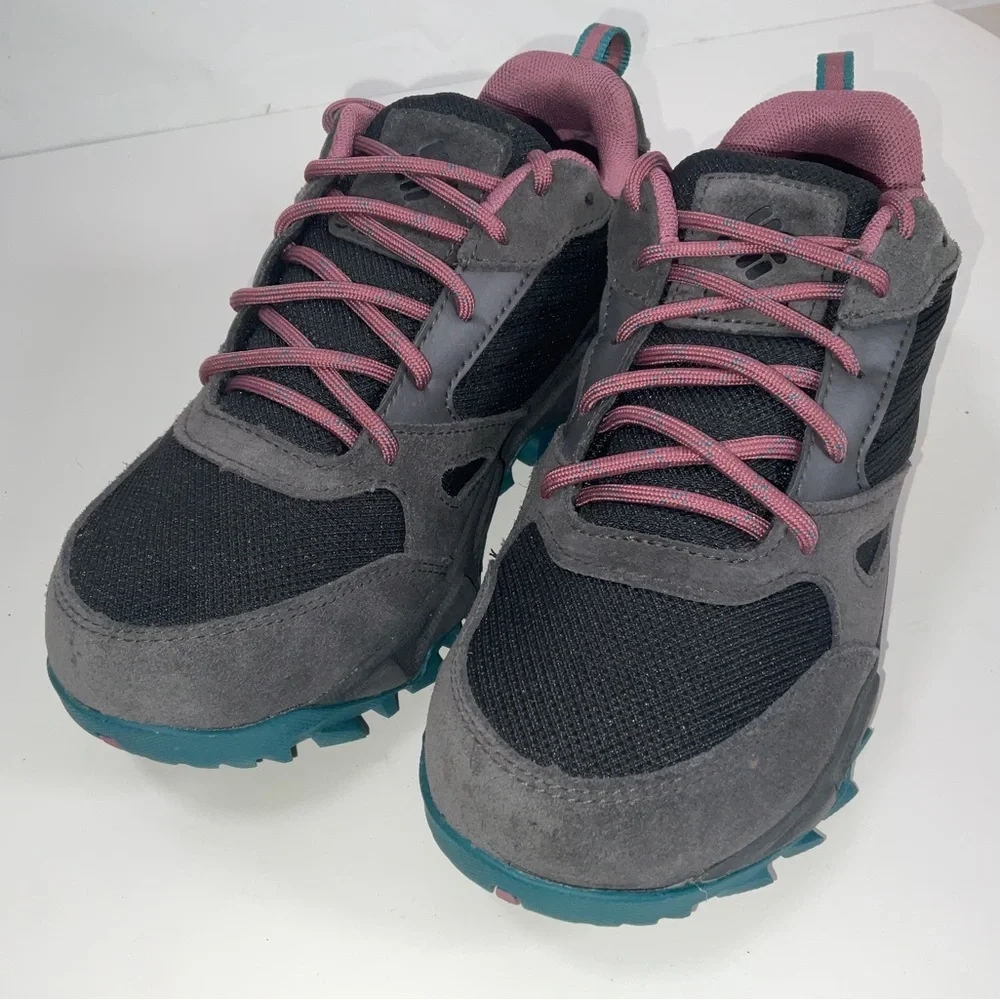 Women’s Columbia IVO Trail Waterproof Hiking Shoes Black & Mauve - Size‎ 5